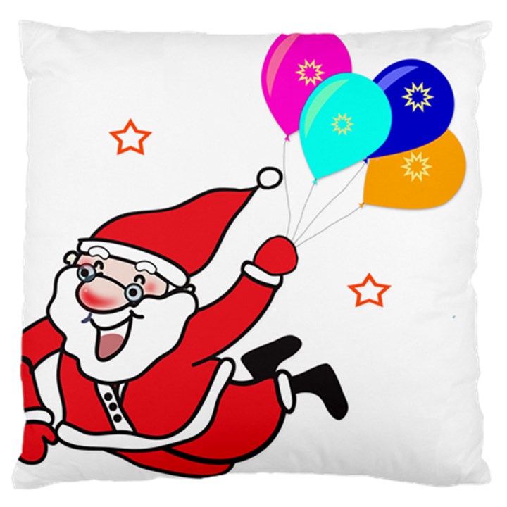 Nicholas Santa Claus Balloons Stars Large Cushion Case (Two Sides)