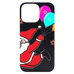 Nicholas Santa Claus Balloons Stars Iphone 14 Pro Max Black Uv Print Case by Ndabl3x