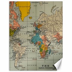 Vintage World Map Canvas 12  X 16  by Ndabl3x