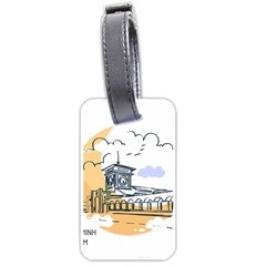 Poster Map Flag Lotus Boat Luggage Tag (one Side) by Grandong