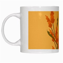 Yellow Flowers Flowers Watercolor White Mug