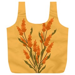 Yellow Flowers Flowers Watercolor Full Print Recycle Bag (XL)