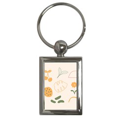 Cherries Flower Leaves Floral Key Chain (rectangle) by Grandong