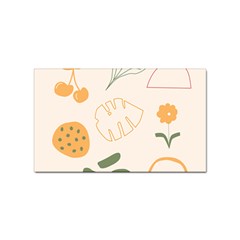 Cherries Flower Leaves Floral Sticker Rectangular (10 pack)