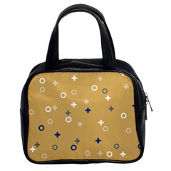 Cross Circles White Circles Classic Handbag (two Sides) by Grandong