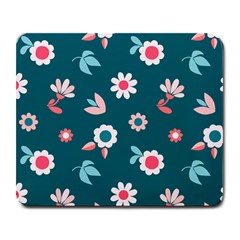 Cute Flowers Seamless Model Spring Large Mousepad by Grandong