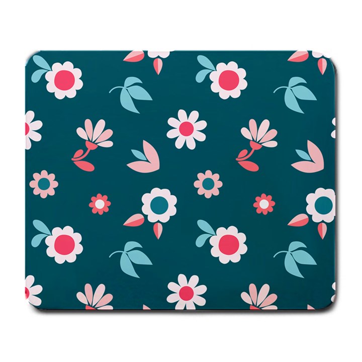 Cute Flowers Seamless Model Spring Large Mousepad