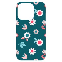 Cute Flowers Seamless Model Spring Iphone 14 Pro Black Uv Print Case by Grandong