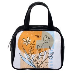 Doodle Flower Floral Abstract Classic Handbag (one Side)