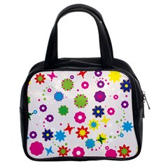 Floral Colorful Background Classic Handbag (two Sides)