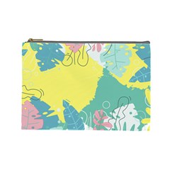 Plants Eaves Border Frame Cosmetic Bag (large) by Grandong
