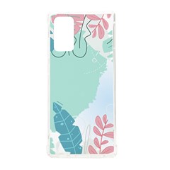 Plants Leaves Border Frame Samsung Galaxy Note 20 Tpu Uv Case by Grandong