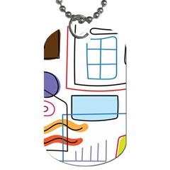 Sketch Line Art Doodles Design Dog Tag (one Side) by Grandong