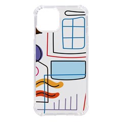 Sketch Line Art Doodles Design Iphone 14 Tpu Uv Print Case