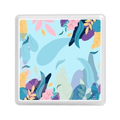 Leaves Nature Background Plants Memory Card Reader (square) by Grandong