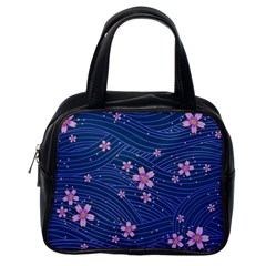 Flowers Floral Background Classic Handbag (one Side)