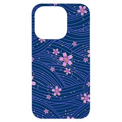 Flowers Floral Background Iphone 14 Pro Black Uv Print Case by Grandong