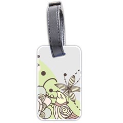 Flowers Bird Floral Floral Design Luggage Tag (two Sides) by Grandong