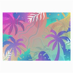 Palm Trees Leaves Plants Tropical Large Glasses Cloth (2 Sides) by Grandong