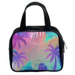 Palm Trees Leaves Plants Tropical Classic Handbag (two Sides)