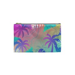 Palm Trees Leaves Plants Tropical Cosmetic Bag (small) by Grandong