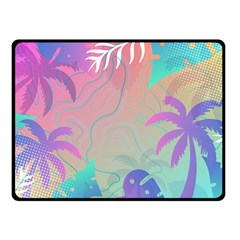 Palm Trees Leaves Plants Tropical Two Sides Fleece Blanket (small) by Grandong