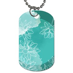 Flowers  Floral Design Background Dog Tag (one Side) by Grandong