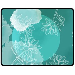 Flowers  Floral Design Background Fleece Blanket (medium) by Grandong