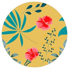 Flowers Petals Leaves Plants Round Trivet by Grandong