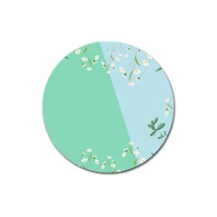 Flowers Branch Corolla Wreath Lease Magnet 3  (round) by Grandong