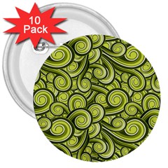 Flower Design Paradigm Start 3  Buttons (10 Pack)  by Grandong