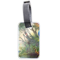 Peafowl Peacock Bird Birds Painting Art Wildlife Luggage Tag (two Sides)