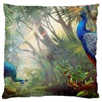 Peafowl Peacock Bird Birds Painting Art Wildlife Large Cushion Case (Two Sides) Front
