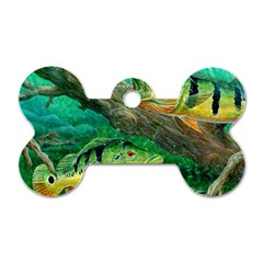 Peacock Bass Fishing Dog Tag Bone (one Side) by Sarkoni