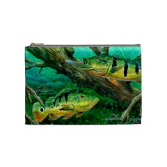 Peacock Bass Fishing Cosmetic Bag (medium)