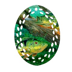 Peacock Bass Fishing Ornament (oval Filigree)