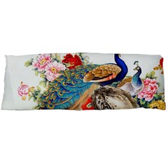 Birds Peacock Artistic Colorful Flower Painting Body Pillow Case (dakimakura) by Sarkoni