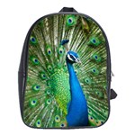 Peafowl Peacock School Bag (Large) Front