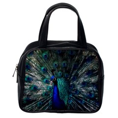 Blue And Green Peacock Classic Handbag (One Side)