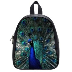 Blue And Green Peacock School Bag (Small)