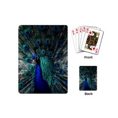 Blue And Green Peacock Playing Cards Single Design (Mini)