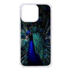 Blue And Green Peacock iPhone 13 Pro TPU UV Print Case