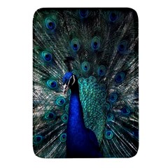 Blue And Green Peacock Rectangular Glass Fridge Magnet (4 pack)