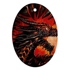 Dragon Oval Ornament (two Sides) by Ndabl3x