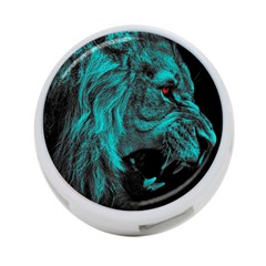 Angry Male Lion Predator Carnivore 4-port Usb Hub (two Sides) by Ndabl3x