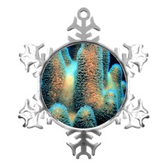 Photo Coral Great Scleractinia Metal Small Snowflake Ornament by Pakjumat