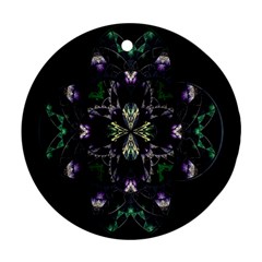 Fractal Fractal Art Texture Round Ornament (two Sides)