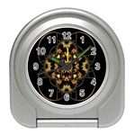 Fractal Stained Glass Ornate Travel Alarm Clock Front