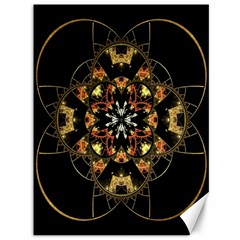 Fractal Stained Glass Ornate Canvas 36  X 48 