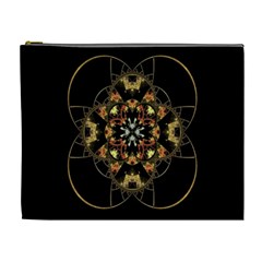 Fractal Stained Glass Ornate Cosmetic Bag (xl)